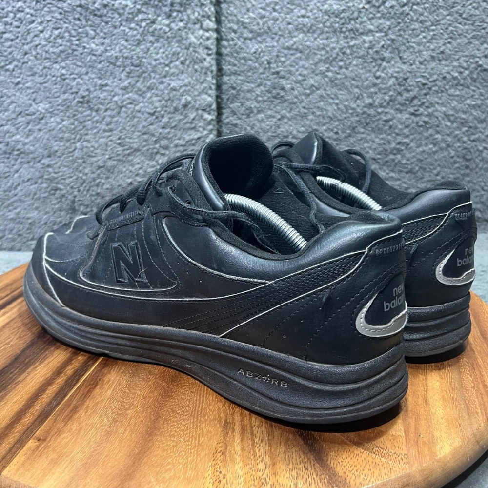 New Balance 577 Mens Black Leather Lace Up Walking Shoes Size 13‎ NO INSOLES - Picture 10 of 12